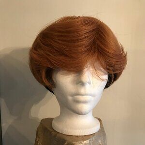 Ladies Short Ombre Wig Golden/ Reddish Blond/Black Color